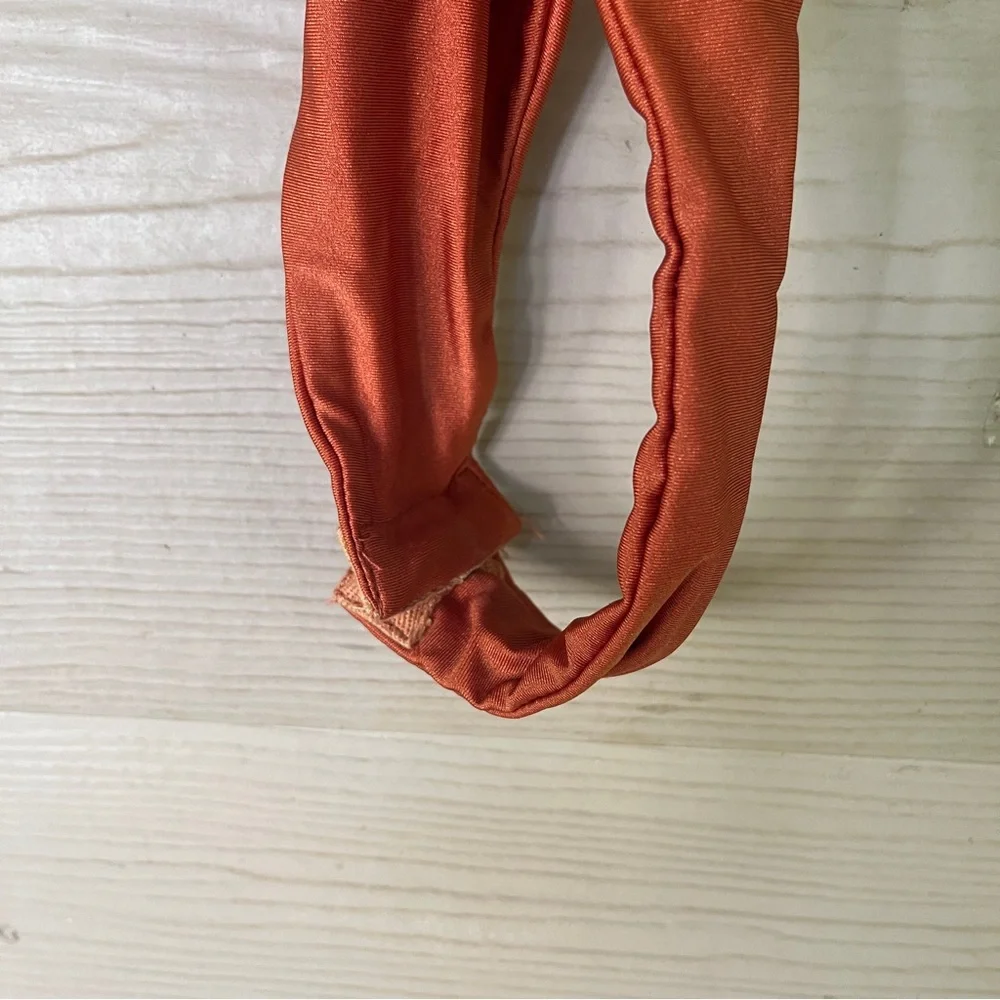 Fashion Nova Orange V-Neck Sleeveless Bodysuit & Cardigan Set 2 Piece Outfit XL - Picture 5 of 8